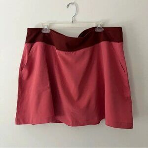 Lands' End Pink Skater Mini Skirt Athletic Tennis Pockets Built in Shorts